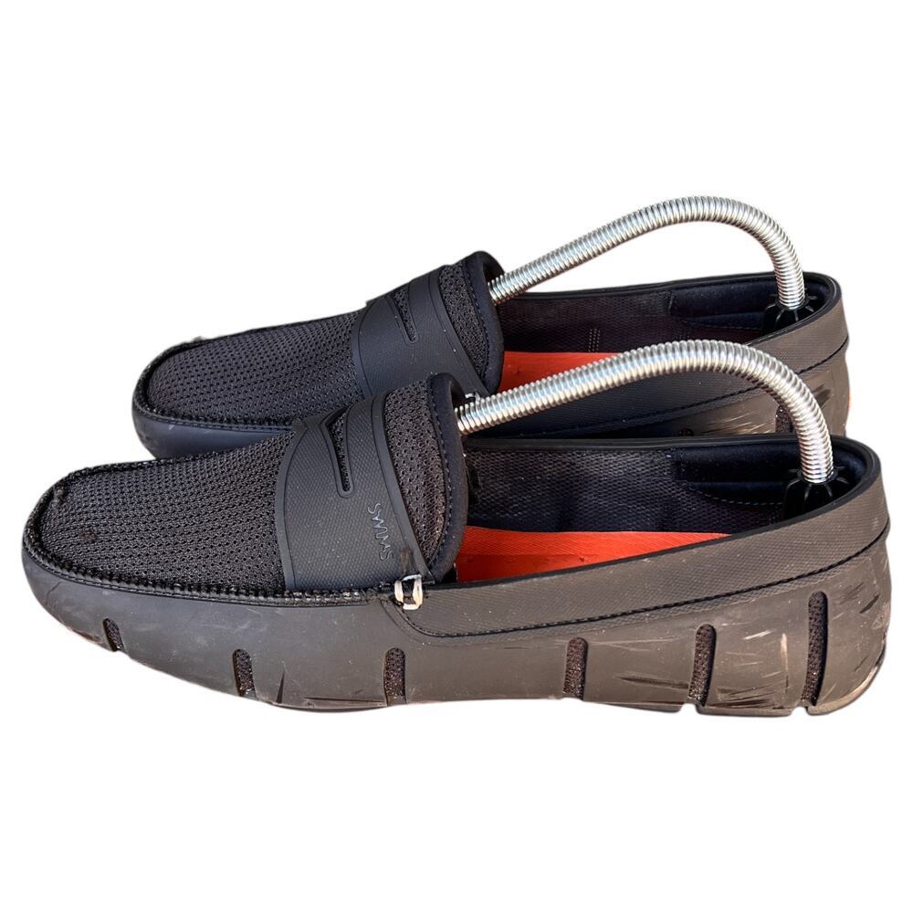 SWIMS Penny Loafer Men Size 9.5 Black Breathable Traction Drainage Antimicrobial